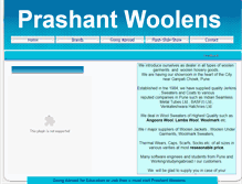 Tablet Screenshot of prashantwoolens.com